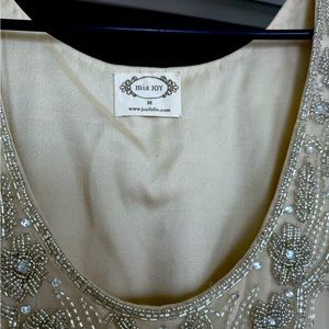 Joyfolie beaded Jaci flutter sleeve dress